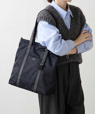 russet アシンメトリーハンドルトートバッグ(SF-237) Black/Navy