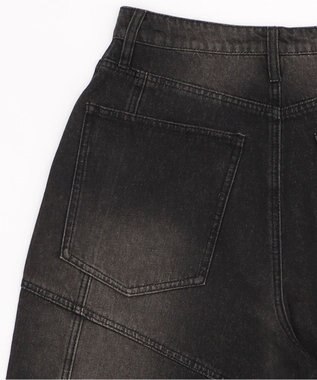 WEGO スウィッチングデニムカーゴショーツ デニムブラックソノタ