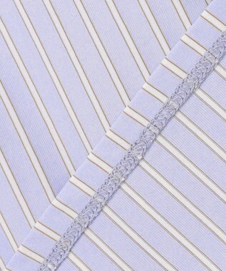 J.PRESS LADIES ドライコットン ストライプ ポロ カットソー サックスストライプ系1