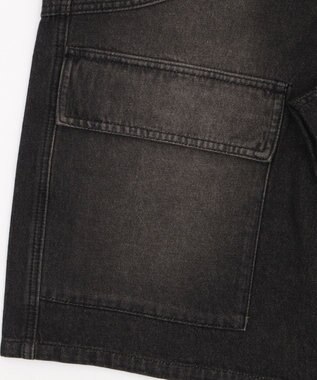 WEGO スウィッチングデニムカーゴショーツ デニムブラックソノタ