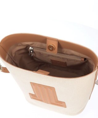 LANVIN en Bleu ヴィジュキャンバス ショルダーバッグ ベージュ