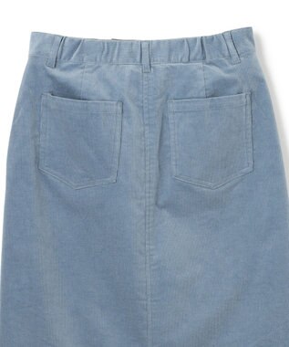 UNFILO ストレッチコーデュロイ Iラインスカート サックス