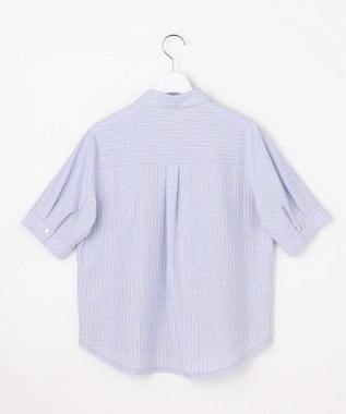 J.PRESS LADIES ドライコットン ストライプ ポロ カットソー サックスストライプ系1