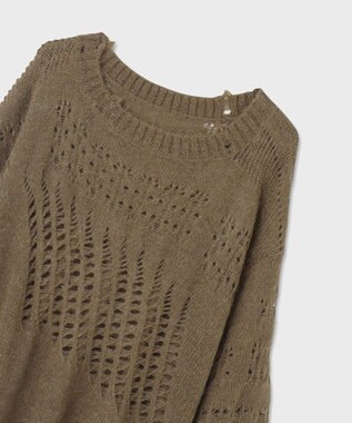 GRACE CONTINENTAL グランジニットトップ カーキ