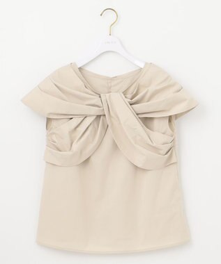 ANY SIS 【洗える】ツイストフロント ブラウス ベージュ