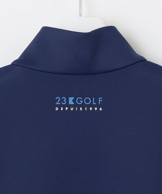 23区GOLF 【MEN】【吸水速乾/UVカット】ストレッチダンボールモックネックシャツ ネイビー系