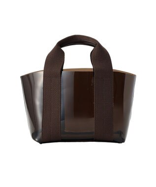 Green Parks 巾着付きＰＶＣトートバッグ Brown