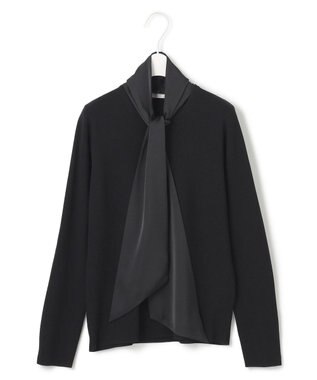 ICB 【洗える】 クロスコンビ ボウタイニット ブラック系