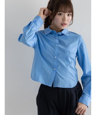 Te chichi プリンセスラインクロップトシャツ【AOYAMA FASHION ASSOCIATION × Te chichi】 サックスブルー