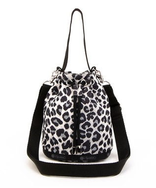 LeSportsac DRAWSTRING BUCKET XBODY/ニュートラルレオパード ニュートラルレオパード