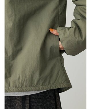 Green Parks ライト中わたノーカラーブルゾン Khaki