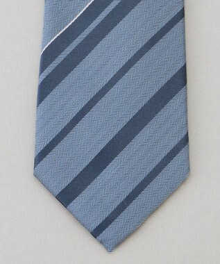 GOTAIRIKU  GOTAIRIKU別注【日本製】シルク ネクタイ_レジメンタル柄 サックスブルー×ブルー