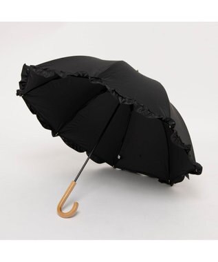 UNBILLION カシュネ cachenez / 【晴雨兼用】【日傘】 UV カット率99％以上 PUビッグフリルショートパラソル ブラック