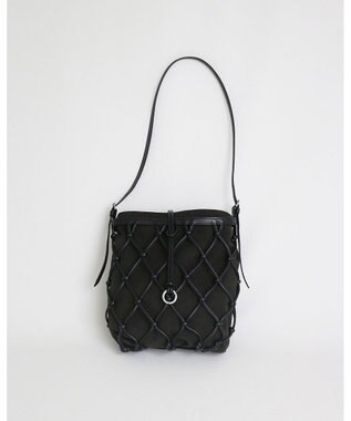 MORROW by thank 【軽量】レザーメッシュバック / NATALIE ブラック X ASスエード