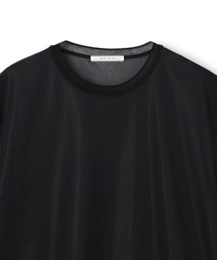 BEIGE， SELEN / リブコンビ シアーTシャツ Black