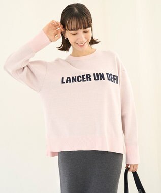 スポンジニット ロゴジャガード