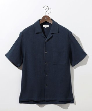 JOSEPH ABBOUD 【JAPANファブリック・ストレッチ】ラッセルメッシュ 半袖シャツ