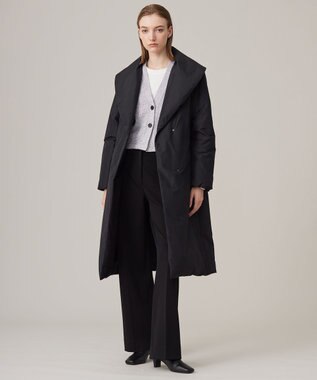 ICB L ADSダウン ショールカラーコート ブラック系