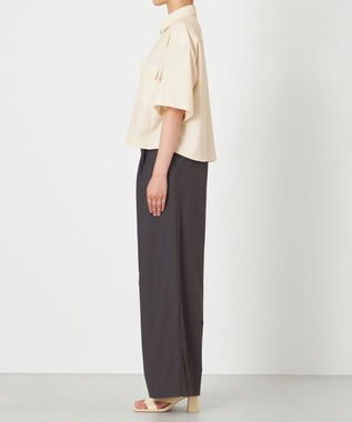 NAVE 【ReNAVE・洗える/撥水加工/接触冷感/UVケア/セットアップ】ナイロンタスラン シャツ アイボリー系