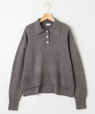 組曲 カシミヤブレンドバルキーポロ ニット グレー系