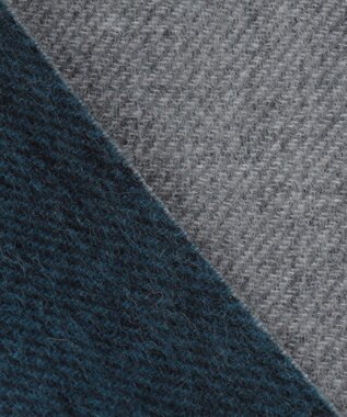 GOTAIRIKU 【カシミヤ混】リバーシブルマフラー ライトグレー系