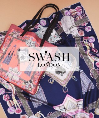 MOONBAT SWASH LONDON(スウォッシュロンドン） コットンハンカチーフ  BERRY 52×52 日本製 ペールピンク