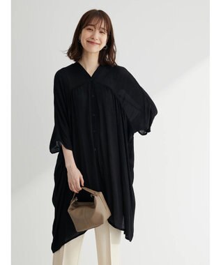 Green Parks Ｉ　レーヨンクレープチュニック Black