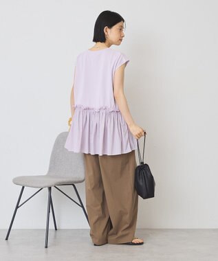 AMERICAN HOLIC 汗染み防止・異素材ペプラムプルオーバー Purple