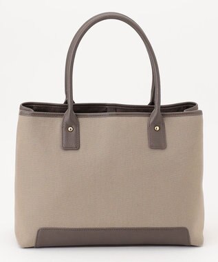 ANY 【PC・A4サイズ収納可】ステッチラインキャンバストート チャコールグレー