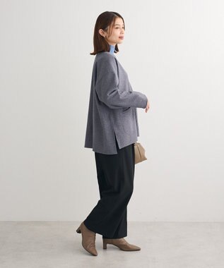 Green Parks 柄圧縮ポンチキーネックプルオーバー Black