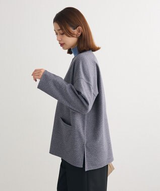 Green Parks 柄圧縮ポンチキーネックプルオーバー Black