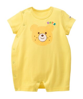 MIKI HOUSE HOT BISCUITS 【70-80cm】カラフルビーンズ フェイスプリント ショートオール