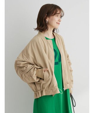 Green Parks 袖ギャザーＭＡー１ブルゾン Beige