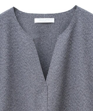 Green Parks 柄圧縮ポンチキーネックプルオーバー Black