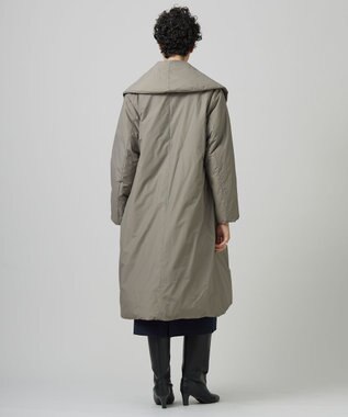 ICB L ADSダウン ショールカラーコート ドーングレー系