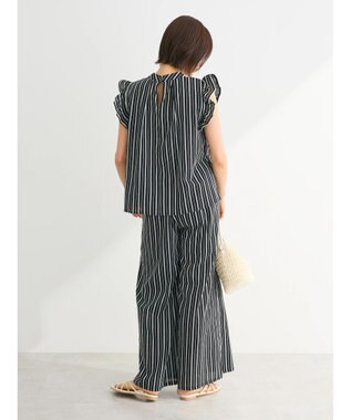 Green Parks ・ＥＬＥＮＣＡＲＥ　ＤＵＥ　ストライプワイドパンツ Black