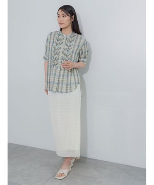 Te chichi チェックフリルブラウス《2026 SUMMER LOOK item》 イエロー
