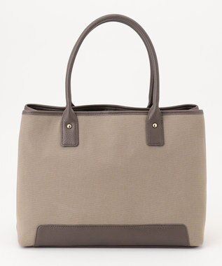 ANY 【PC・A4サイズ収納可】ステッチラインキャンバストート チャコールグレー