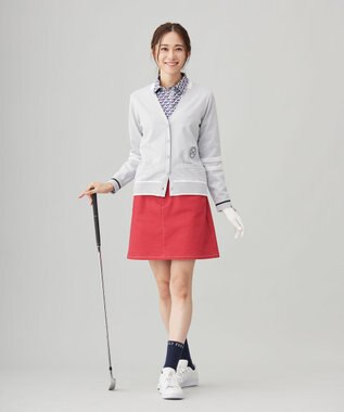 23区GOLF 【WOMEN】【ウォッシャブル】ニットカーデガン ライトグレー系