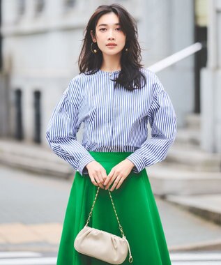 組曲 【5色展開・後ろゴム仕様】カラータフタ スカート ダークグリーン系