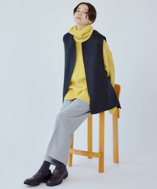 UNFILO L イージーパンツ ストレート ライトグレー系