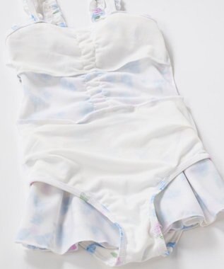 OP／FILA 【marie claire ENFANTS】花柄Aラインワンピース水着 サックス