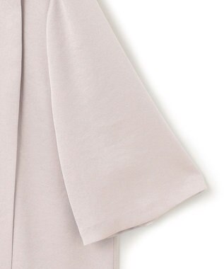 ICB 【洗える】 サテンクレープ Tブラウス パールグレー系