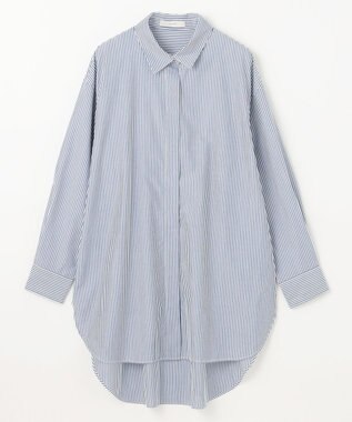 ANY L 【手洗い可能/抗菌防臭/UVカット/速乾】ロングシャツ ブルーロンスト