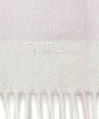 MOONBAT FURLA ウールブロックチェックラメストール/幅50cm ライトパープル