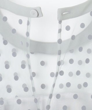 GRACE CONTINENTAL ドットチュールサロペット グレー