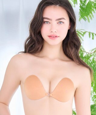 BRADELIS New York 【NuBra / キープ・軽量・響きにくい】ヌーブラ・シームレス ワイヤーマジック 正規品 ワイヤー内蔵 ブライダルインナー ドレス Tシャツブラ モカ