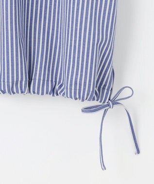 J.PRESS LADIES Jカミーチェストライプ シャツカラー カットソー ネイビーストライプ系