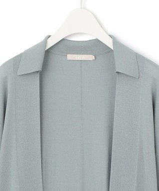 ICB 【WEB限定カラーあり・洗える】シンセティックハイゲージ  ロングカーディガン ジェイドグレー系