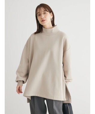 Green Parks Ｂｒｕｓｈｅｄ　タートル裏起毛チュニック Ecru